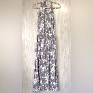Rachel Roy Mushroom Combo Maxi Dress (backless) Size M EUC